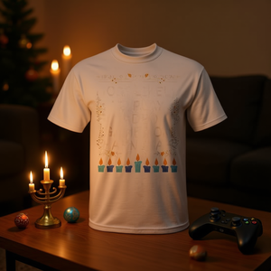 T-shirt promotionnel Hanouka 2023 « Les plus propres à jouer à des jeux vidéo » pour les joueurs - Product Image 3
