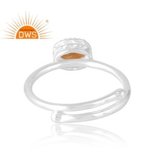 Anillo de piedras preciosas de citrino Natural de Plata de Ley 925, joyería personalizada para mujer, regalo para ella - Product Image 2