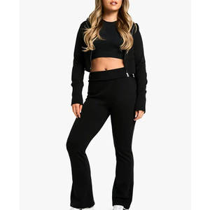 ชุดวอร์มมีซิปสำหรับผู้หญิงชุดวอร์มลำลองแบบปรับแต่งได้ - Product Image 4