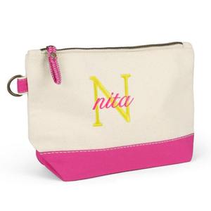 Nouvelle arrivée sac pochette en toile sac cosmétique avec impression pochette à fermeture éclair écologique pour la promotion - Product Image 3
