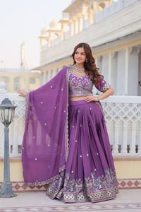 Último diseñador más tendencia llegada Super calidad Lehenga Choli para mujeres ropa de fiesta Georgette Lehenga Choli para fiesta de mujeres - Product Image 4