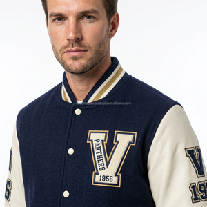 Custom Wool Varsity <b>Jacket</b> Embroidery for Men Premium Chenille <b>Patch</b> College Baseball Streetwear Outerwear Breathable Windproof - Product Image 2