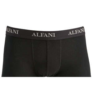 กางเกงในชาย Alfani รุ่น Core Trunks ผ้าฝ้าย 100% ทรงกลางและต่ำ เนื้อผ้าถักระบายอากาศ ไซส์เล็ก สีดำ มีโลโก้ที่ขอบเอว - Product Image 2