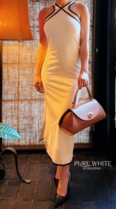 Sac à main en cuir italien fait main avec rabat incurvé et bandoulière - PM631 - Product Image 6