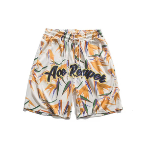 Pantalones cortos de gimnasio de calle alta personalizados Unisex, sueltos, elásticos, con cordón, patrón sólido, estampado, Material de malla, cortavientos, informales, al por mayor para - Product Image 4