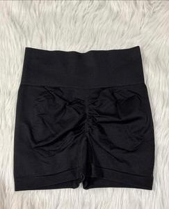 Pantalones cortos deportivos personalizables Pantalones de Yoga de cintura alta personalizables con cintura elástica Patrón sólido Pantalones cortos de nylon Spandex - Product Image 3