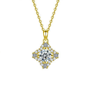 Collier pendentif trèfle à quatre feuilles en argent sterling 925 de haute qualité, avec moissanite VVS D de 2 carats, bijoux tendance pour femmes - Product Image 2