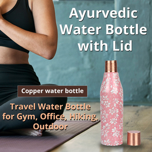 Botella de agua de cobre puro 100%, beneficios de Ayurveda, botella de agua de cobre al por mayor y botellas de agua potable de cobre para gimnasio de alta calidad - Product Image 5
