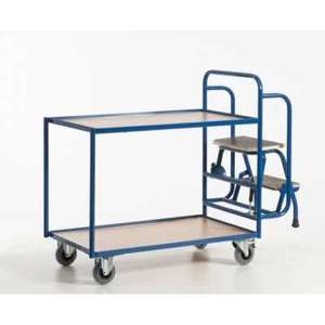 Carrello da tavolo carrello di prelievo con 2 piani e 2 gradini - Product Image 2