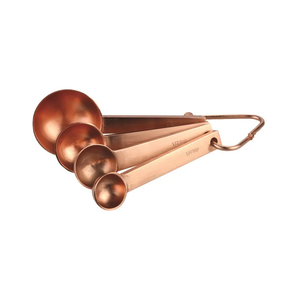 Excellente qualité métal cuivre cuillère à mesurer miroir poli couleur or rose produit exigeant personnalisé - Product Image 3