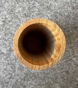 Vase à fleurs en noyer en bois massif Ornement de fleurs séchées pour le salon Vase à fleurs en bois à usage décoratif pour la maison - Product Image 4