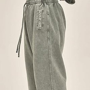 Pantalones de chándal informales de lavado ácido para hombre, material duradero transpirable ligero, diseño único, gran oferta, patrón recto - Product Image 6