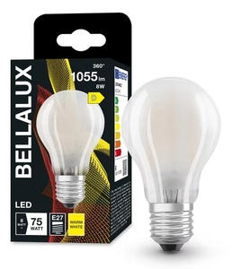 Lámpara estándar, cristal esmerilado, LED, 7,5W, 2700K, 1055Lm (Bellalux 4058075115378) - Product Image 1