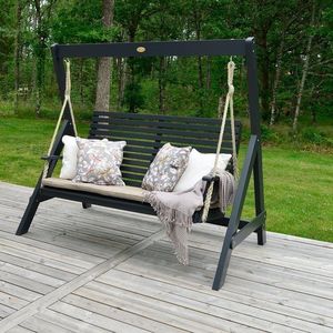 Stylish Iron Swing With <b>Cushions</b> Perfect For Contemporary Homes Resorts And Outdoor Relaxation Corners Daily - Product Image 4