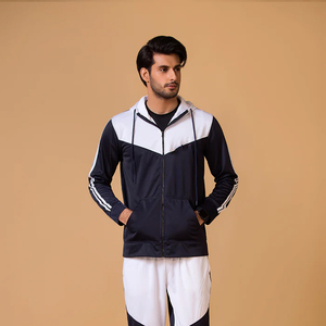 Venta al por mayor de alta calidad Slim Fit Casual sólido chándales sudaderas con capucha 100% algodón nuevo diseño de los hombres chándal de dos piezas - Product Image 6