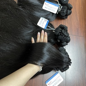 Cheveux tendance chauds Cuticule droite crue alignée cheveux vierges Trame de génie vietnamien Extensions de trame de cheveux humains non transformés - Product Image 4