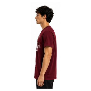 Men's Black Streetwear T Shirt Oversized Graphic Print Cotton Tee Vintage Hip Hop Casual Urban Fashion Drop Shoulder Shirt - Product Image 4
