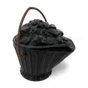 Seau à charbon en fer de grande taille avec poignée et finition grise idéal pour la maison au prix de gros - Product Image 3