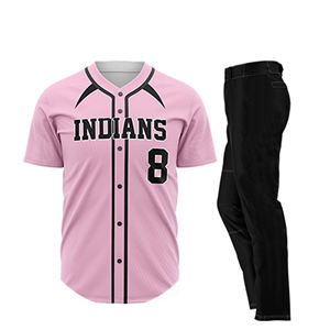 Polyester de sublimation de logo personnalisé de haute qualité col en V décontracté vente en gros uniforme de baseball maillot de baseball vierge - Product Image 2