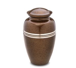 Urne en frêne de crémation humaine adulte Finition brillante Auburn moucheté pour une beauté intemporelle Souvenir également disponible répertorié - Product Image 1