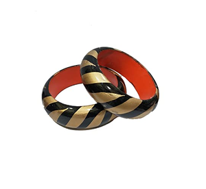 Brazalete de madera de acacia hecho a mano y pieza de diseño impreso Diseño atractivo Artesanía natural de alta calidad - Product Image 6