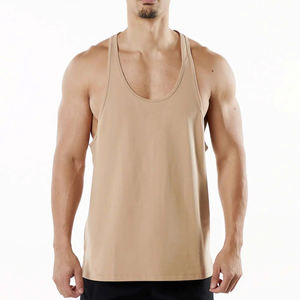 Vente en gros de débardeurs avec logo personnalisé Sports Muscle Bodybuilding Gym Running Singlets Stringer Fitness Débardeur pour homme - Product Image 1