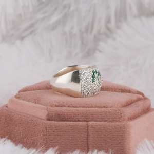 Bague de mariage en diamant pour homme, bague de fiançailles en or rond, demi-éternité, diamant cultivé en laboratoire pour homme, cadeau pour lui - Product Image 4