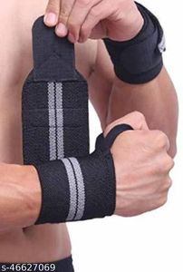 Muñequera de levantamiento de pesas personalizado, envoltura de muñeca para Fitness y culturismo, Logo azul, venta al por mayor - Product Image 6