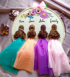 Tarjetas de boda de organza hechas a medida 100% algodón GUARDAR LA FECHA con estilo bordado a mano para reventa - Product Image 3