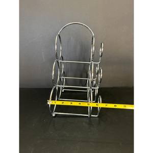 Estante de vino de acero inoxidable elegante y simple para 6 botellas, decoración minimalista moderna para Bar, 12,5 "x 10,5" x 6,5" - Product Image 2