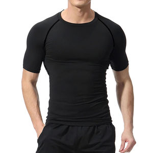 Mens Printed Compression Shirt | Short Sleeve Quick Dry Athletic T-Shirt | Summer Gym Workout Running Fitness Training <b>Top</b> - Product Image 3