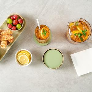 Sous-verres en bois de bambou filé enroulé fabriqués à la main sous-verre naturel avec ensemble de supports pour les cadeaux d'événement de vacances de Noël - Product Image 2