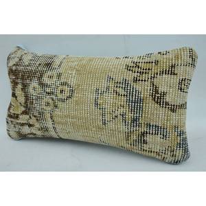 Luxury 8x16 Wool Pillow Vintage Fluffy Embroidered Kantha Patchwork 18x18 Inch Decorative <b>Cushion</b> for Sofa Floor Use Beige <b>Print</b> - Product Image 3