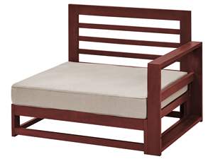 Conjunto de Muebles de Jardín Modernos de Panamá, Sofá de Jardín con Estructura de Madera de Teca Sólida, Acabado Natural, Cojín Resistente al Sol para Exteriores de Hoteles - Product Image 5