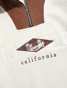 เสื้อสเวตเชิ้ตคุณภาพสูงราคาถูก แขนยาว คอตั้ง ผ้าริบ สำหรับฤดูใบไม้ร่วงและฤดูหนาว เสื้อพูลโอเวอร์แบบมีซิปครึ่งตัว ผ้าฟลีซ - Product Image 6