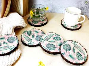 Posavasos Redondo de Madera Estampado, Estilo Bohemio, Hecho a Mano, Ecológico, para Decoración Moderna del Hogar, Precio de Mayoreo - Product Image 6