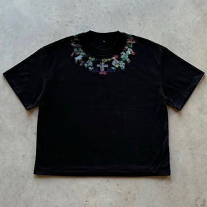 Camiseta de Hombre 100% Algodón Personalizable Transpirable con Estampado DTG y Serigrafía de Letras 300Gsm Cuello Redondo Grueso de Gran Peso Estilo Oversize Holgado - Product Image 6