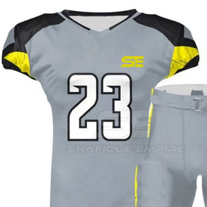 2025 haute qualité 100% Polyester Football américain uniforme ensemble personnalisable grande taille respirant à manches courtes à bas prix - Product Image 4