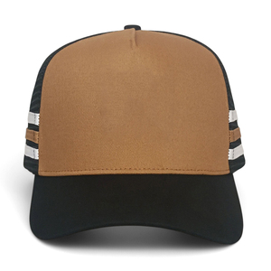 Gorra de camionero marrón Unisex de gama alta Sombrero de 5 paneles con logotipo bordado en 3D Gorra de playa informal de moda Hip Hop - Product Image 2