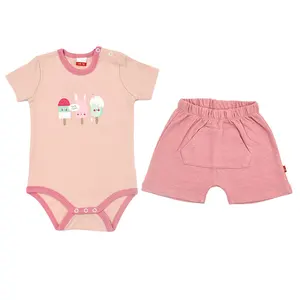 Pasgeboren Katoenen Baby Jongens Meisje Bodysuit Zomer Baby Gebreide Kleding Goedkope Kids Romper Korte Mouw Cartoon Broek Pak