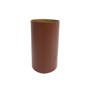 Hot Selling Leather Flower <b>Vase</b> Brown Finished For Home Living Area Tabletop <b>Decorative</b> Flower <b>Vase</b> Handmade Bulk - Product Image 1