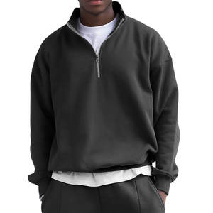 <b>Mens</b> <b>Quarter</b> <b>Zip</b> <b>Sweater</b> Winter Cotton Fleece Golf <b>Sweater</b> <b>Mens</b> 1/4 <b>Zip</b> Sports Sweatshirt - Product Image 1