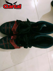 Chaussures de lutte personnalisées en cuir véritable PU noir brillant avec lanières de cheville et doublure en maille Botte d'été - Product Image 2