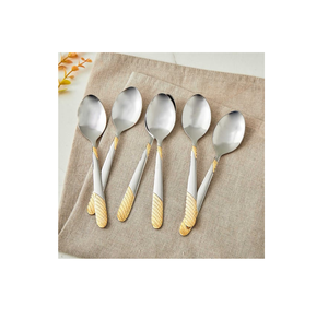 Cuillères de Banquet Buffet en Acier Inoxydable Ensemble de 3 Pièces Nouvelle Décoration Designer Cuillère à Dessert Moderne Dernier Style - Product Image 5