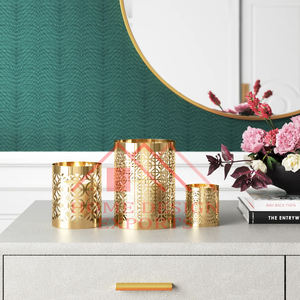 Bougie en métal fini or Bougie votive-Hurricane au prix de gros - Product Image 2