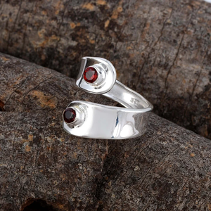 Hot Selling Wholesale High Quality Jewelry Garnet 925 Sterling <b>Silver</b> Daily Wear Handmade <b>Statement</b> <b>Ring</b> Unisex <b>Ring</b> - Product Image 2