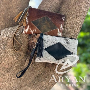 กระเป๋าใส่โทรศัพท์มีซิปสำหรับผู้หญิง, กระเป๋าใส่บัตรหนังแท้มีพู่ความจุมากมีซิปสำหรับผู้หญิงเทรนด์ใหม่ - Product Image 1