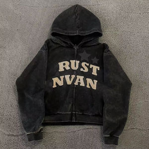 Nouvelle mode de sweats à capuche streetwear en molleton pour hommes personnalisés sweats à capuche délavés au soleil pour hommes sweats à capuche avec logo personnalisé desservis par les OEM - Product Image 2