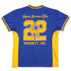 Maillot de football SGR-Bleu Royal | Maillot de sport Sigma Gamma Rho 100% Polyester Logo de l'équipe brodée | Sorority Gear - Product Image 2