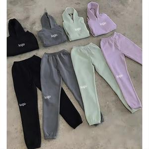 Venta al por mayor logotipo personalizado Unisex entrenamiento Jogging ropa deportiva trajes con capucha y Jogger chándal Conjunto Polar chándal personalizado - Product Image 1